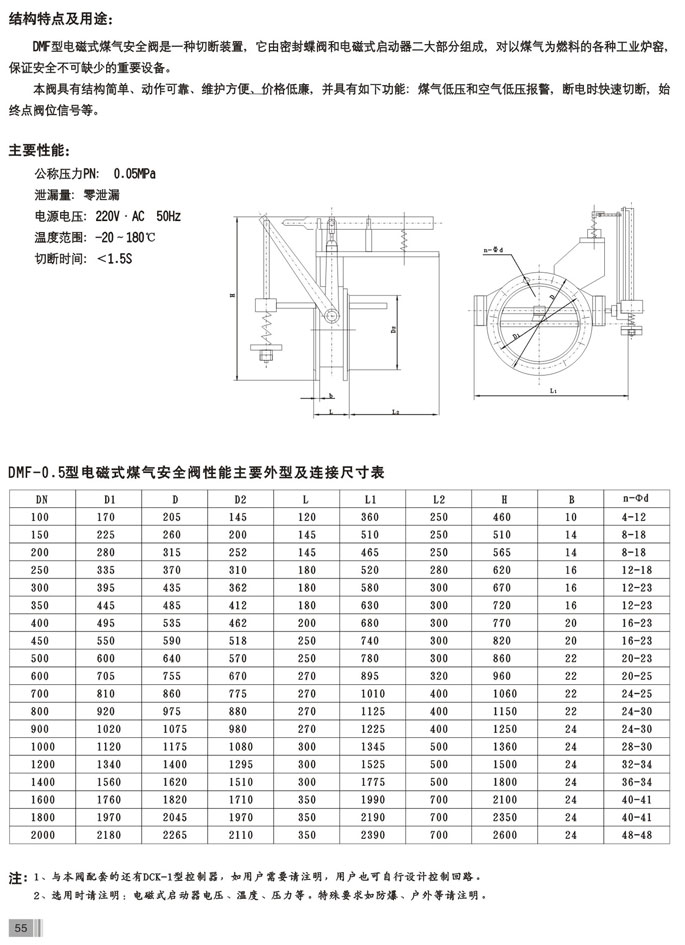 电磁式煤气安全切断阀(图2)